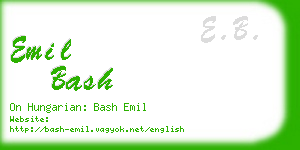 emil bash business card